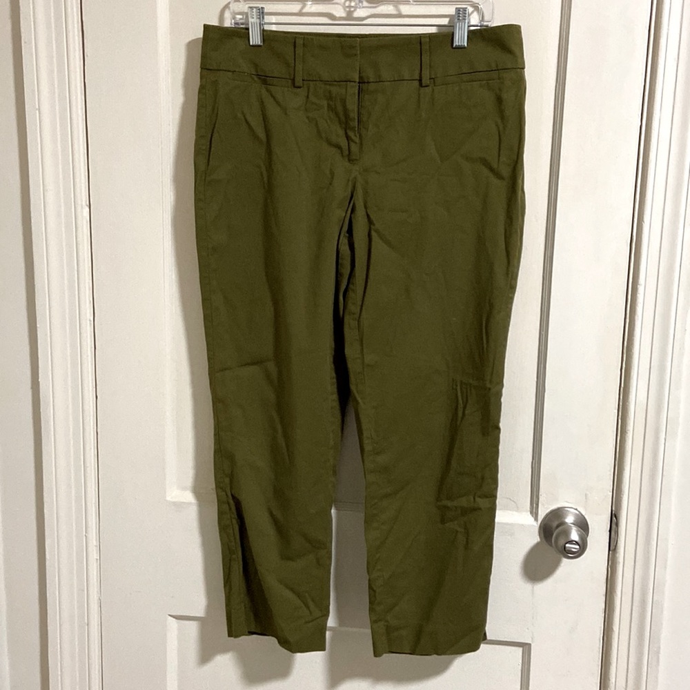 Olive straight leg slacks